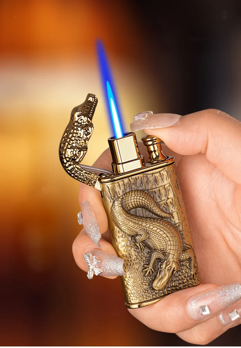 Double Fire Crocodile Dragon Lighter Metal Windproof