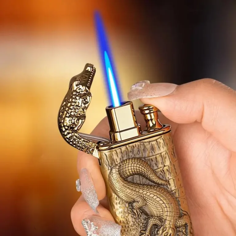 Double Fire Crocodile Dragon Lighter Metal Windproof